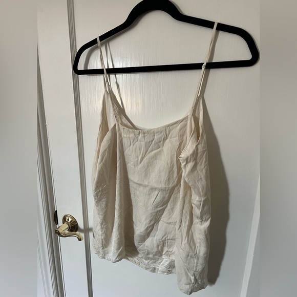 Quince Washable Stretch Silk V-Neck Cami in ivory - Picture 3 of 4